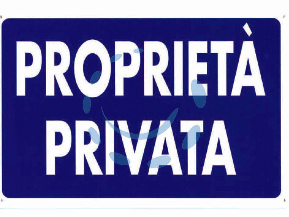 Cartello proprieta’ privata - cm.30x20h. - in polipropilene compatto