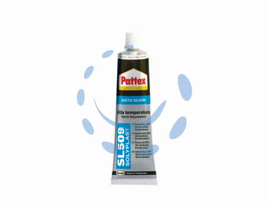 Pattex silicone sl 509 per alte temperature rosso - ml.70 - in blister, sigillante siliconico acetico, ideale per sigillare parti metalliche esposte ad alta temperatura fino a 250°C per...