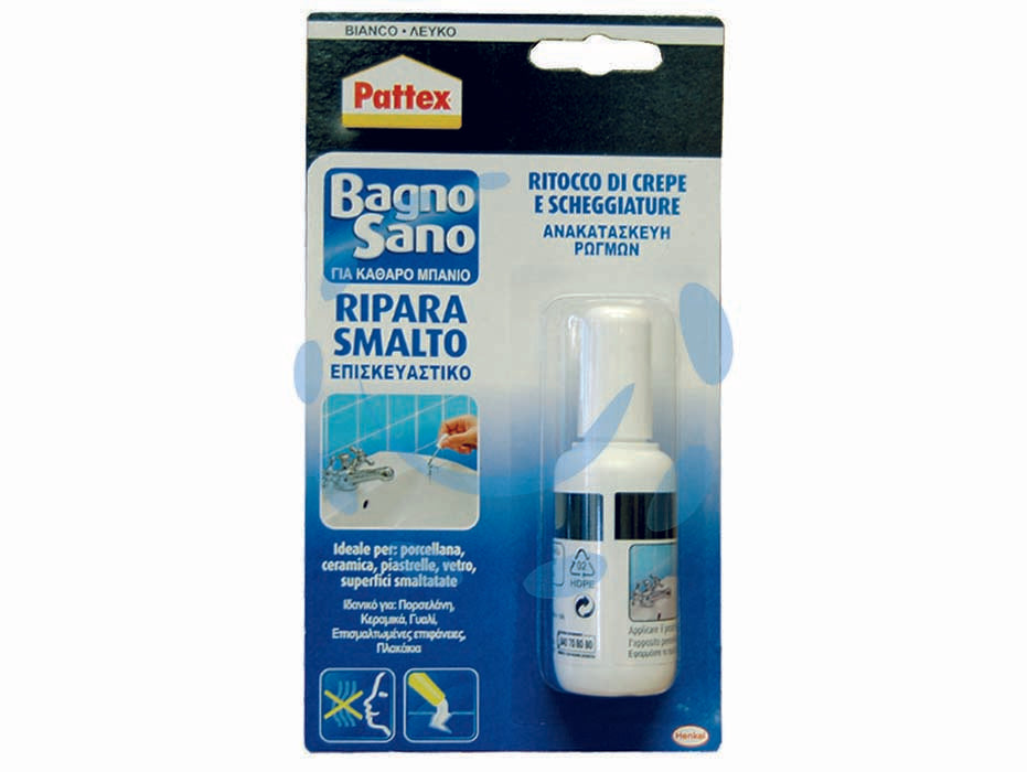 Pattex smalto pronto - ml.50 - in blister, prodotto finissimo di colore bianco, ideale per ritocchi di scheggiature, sbeccature e graffi su superfici smalta...