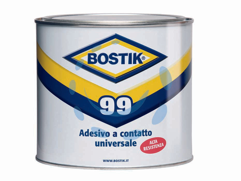 Bostik 99 - ml.1800 - adesivo a contatto con buona resistenza al calore, per laminati plastici, linoleum, sughero, gomma, spugna, finta pelle telat...