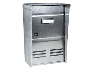 Cassetta postale portariviste inox serie dublo per esterni - cm.26x12x37,5h. - acciaio inox 18/10 satinato - con tettino, dotazione 2 chiavi, adatta per contenere riviste di ampio formato, garantita anticorrosione (DUBLO EVO)