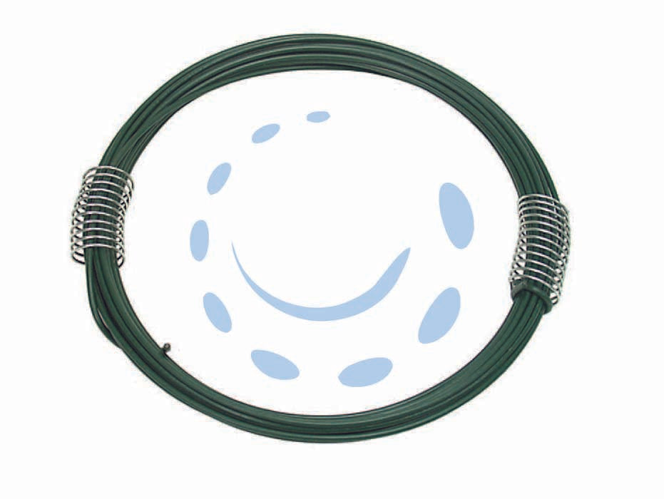 Filo ferro zincato e plastificato verde - n° 2 filo ø mm.0,7 mt.40 - In matassine