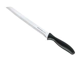 Coltello da pane seghettato - cm.22 - lama in acciaio inox seghettata, manico in plastica