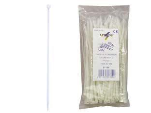 Fascette nylon naturale - mm.2,5x100 - servono per le legature, per fissare e sigillare, nei cablaggi elettrici dove è necessario tenere uniti o fissare due cavi, u...