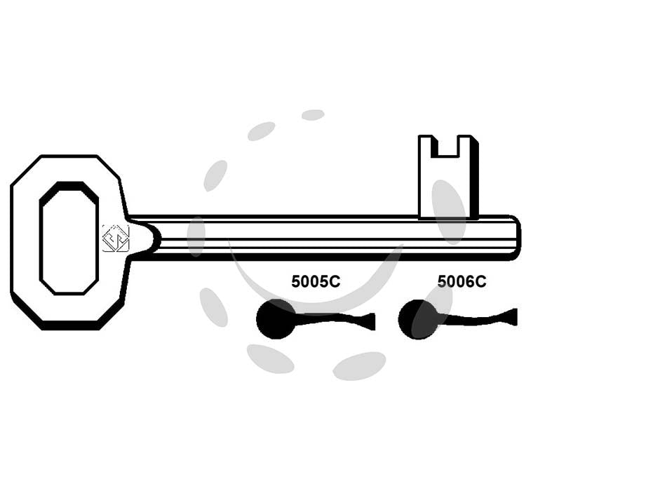 Chiavi patent passepartout corni - 5006C - in ottone