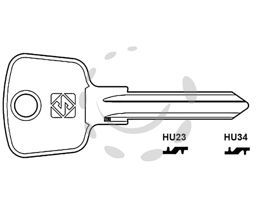 Chiavi huf per auto opel - HU23 - in acciao nichelato