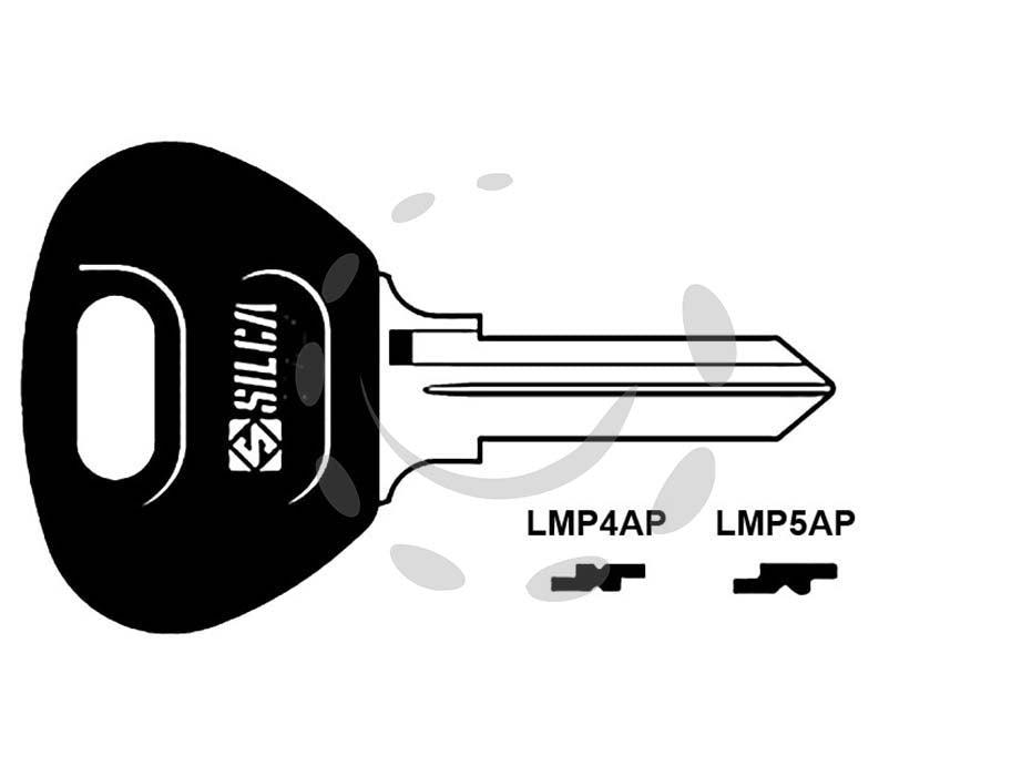 Chiavi lmp per auto peugeot renault - LMP5AP - in acciaio nichelato, testa in plastica nera