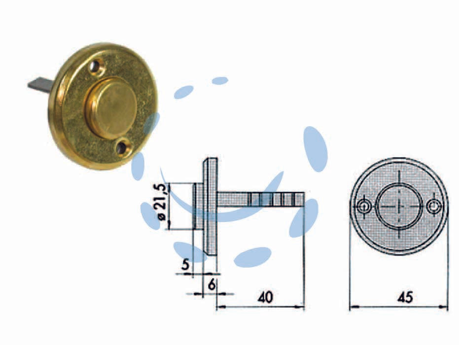 Pulsanti per elettroserrature 06110 00 - (06110000) - in ottone