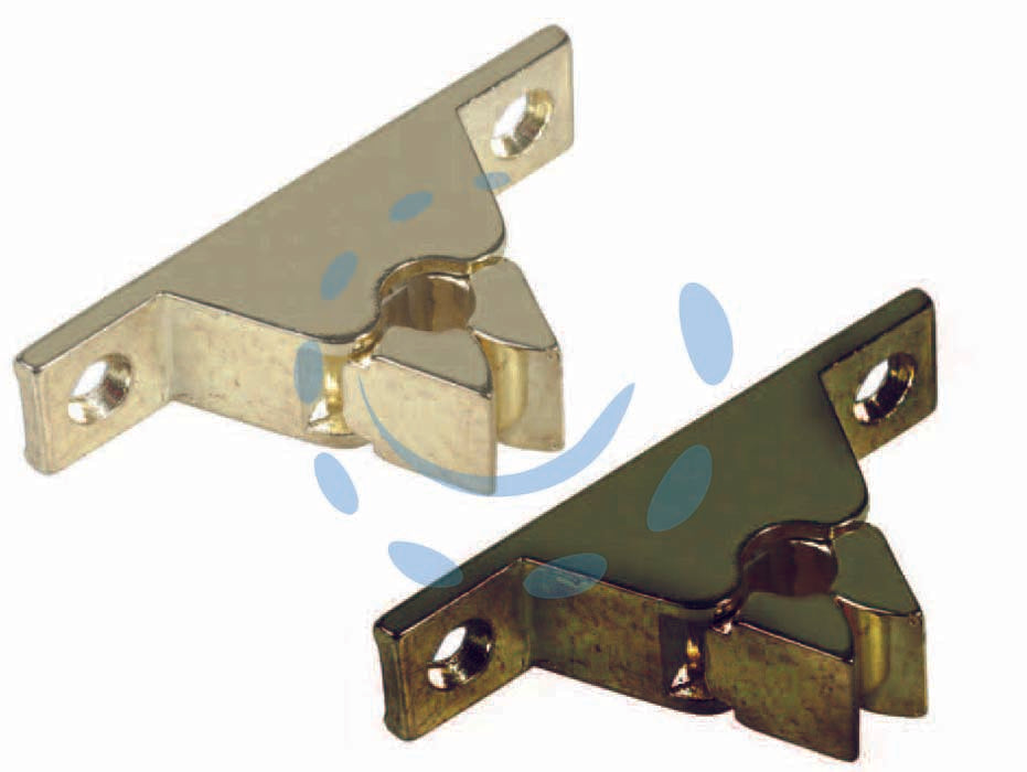 Pinza fermaporta senza incontro - mm.60x32x14h. ottone bronzato - Nessuna Descrizione per questo prodotto