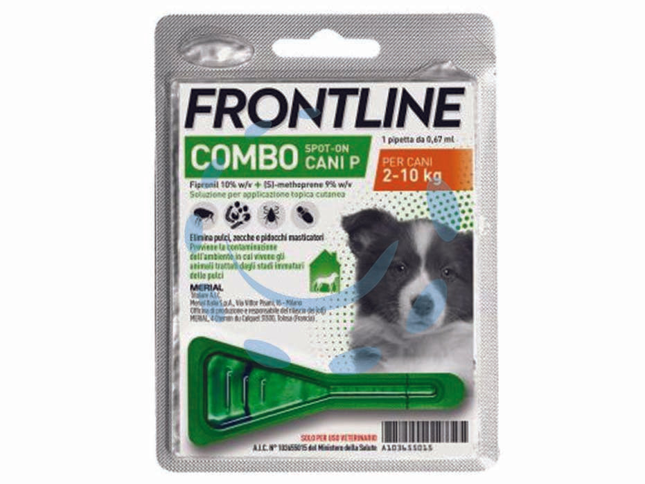 Frontline combo per cani piccoli e cuccioli - in confezione da 1 pipetta - per cani da Kg.2 a Kg.10, è una soluzione insetticida e acaricida in forma spot-on per cani, grazie alla combinazione dei suo...