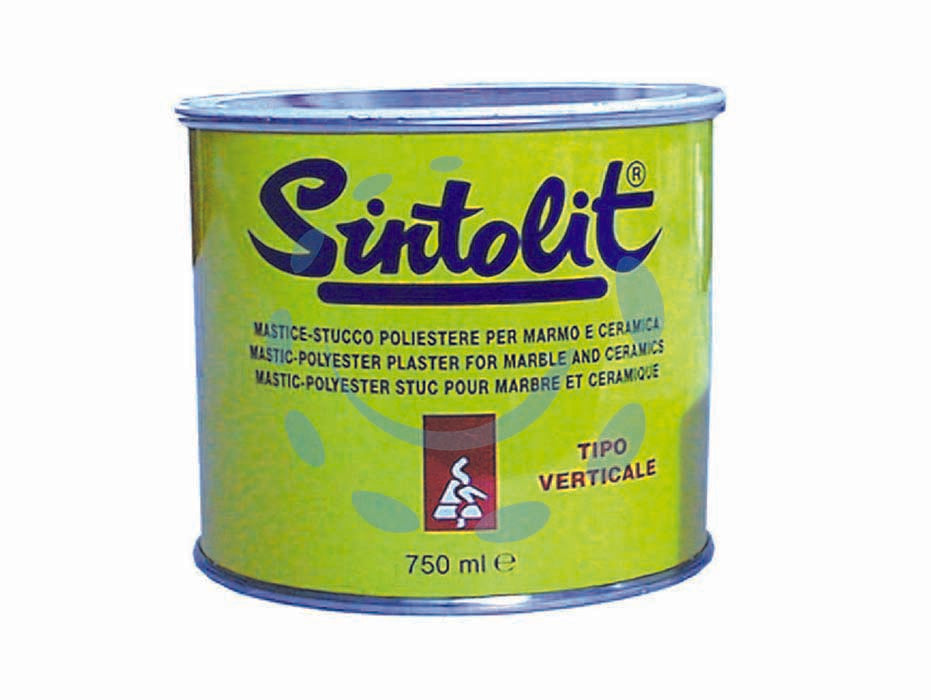 Sintolit stucco per marmo e ceramica in barattolo - ml.500 paglierino 'tipo verticale' - in barattolo salda e ricostruisce in pochi minuti parti mancanti del marmo, ceramica, porcellana, stucca pavimenti, ripara pi...