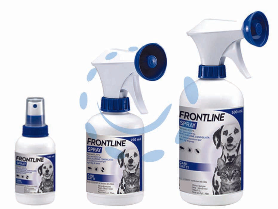 Frontline spray per cani e gatti - ml.100 in flacone spray - protezione in spray per cane e gatto a partire dai 2 gg. di vita, trattamento ottimale per eliminare in modo rapido e duratur...