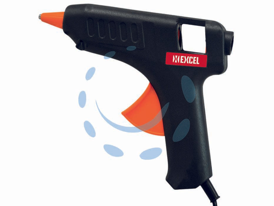 Pistola termocollante mm.12 - 50 w - 50w 220v-50Hz avanzamento automatico, adatta a tutti i lavori per incollare, riparare o assemblare legno, plastica, ceramic...