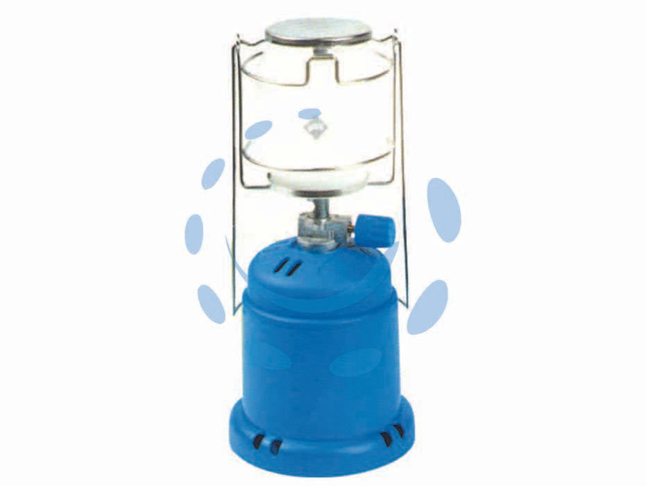 Lampada gas camping accensione normale modello 206l - con supporto in plastica, accensione normale