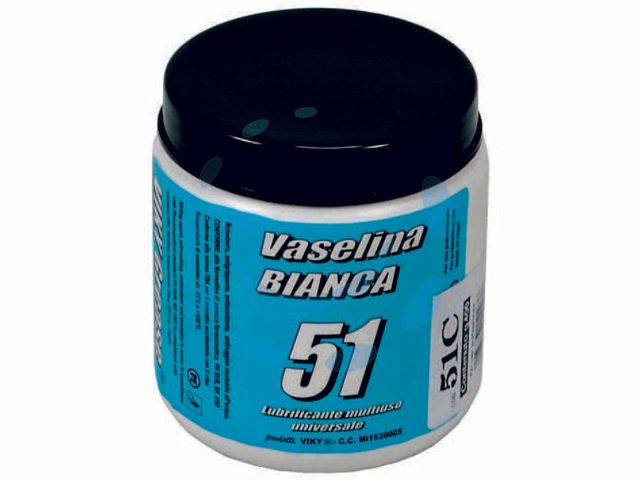 Grasso di vaselina  bianca - gr.400 - vasellina bianca scivolante, antigrippante, antiossidante, antiruggine insolubile all'acqua, impedisce l'ossidatura dei poli ...