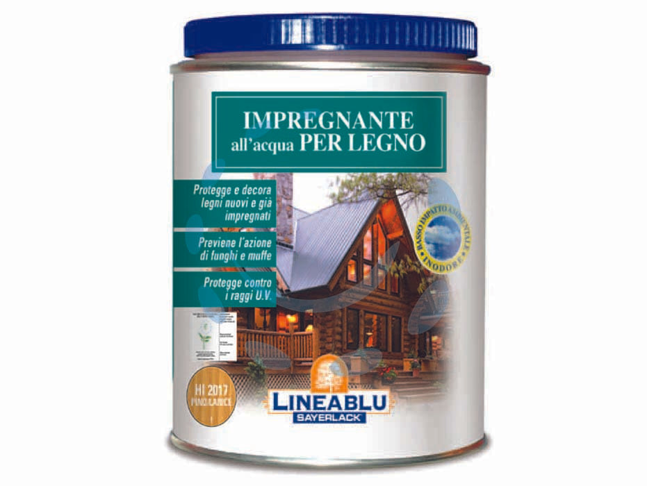 Impregnante allacqua per legno - HI 2013 noce scuro lt.2,5 - dove si applica: manufatti in legno per interno e per quelli esposti all'esterno, infissi, serramenti, balconi, perlinature, ...