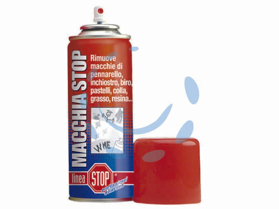 Macchia-stop detergente multiuso - ml.200 - in bomboletta spray, è un detergente multiuso a base di solventi vegetali, biodegradabile oltre il 90% è indicato per la rapi...