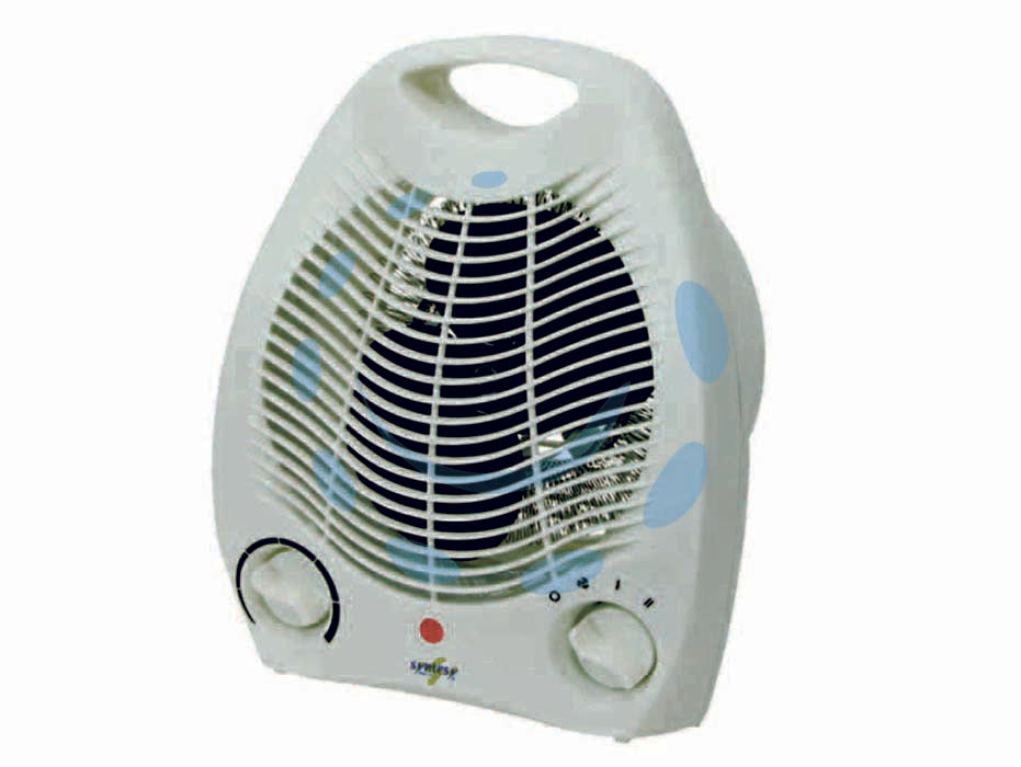 Termoventilatore con termostato 2000w - cm.27x13x23h. - 2000w di potenza con tre livelli di temperatura, aria fresca, calda da 1000/2000w, tensione 230v-50 Hz con termostato ambie...