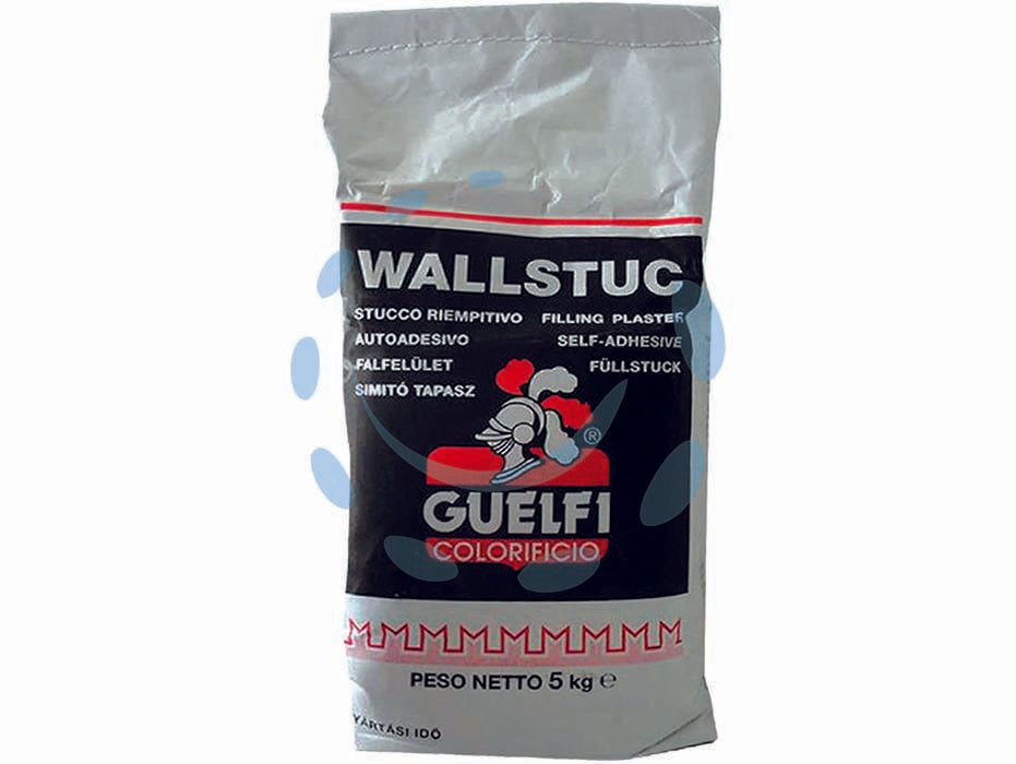 Stucco in polvere wallstuc per interni - Kg.5 bianco - stucco riempitivo autoadesivo in polvere per interno, utilizzato per rasature su intonaci o su cartongesso, come riempitivo p...