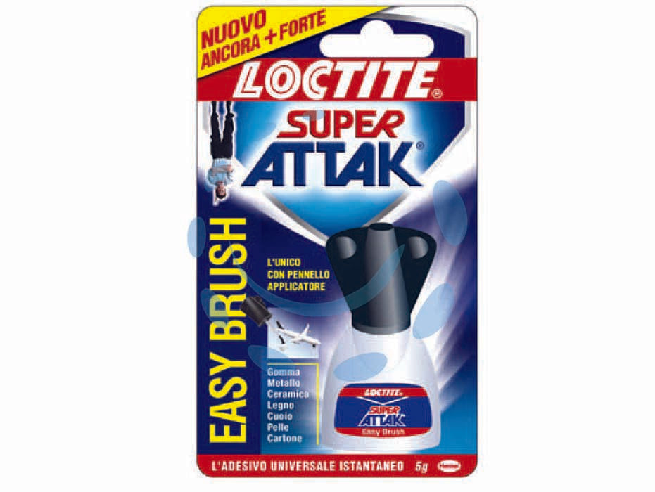 Super attak easy brush gr.5 - con pennello applicatore, permette una facile applicazionee una precisione assoluta, adesivo universale istantaneo, a base ci...