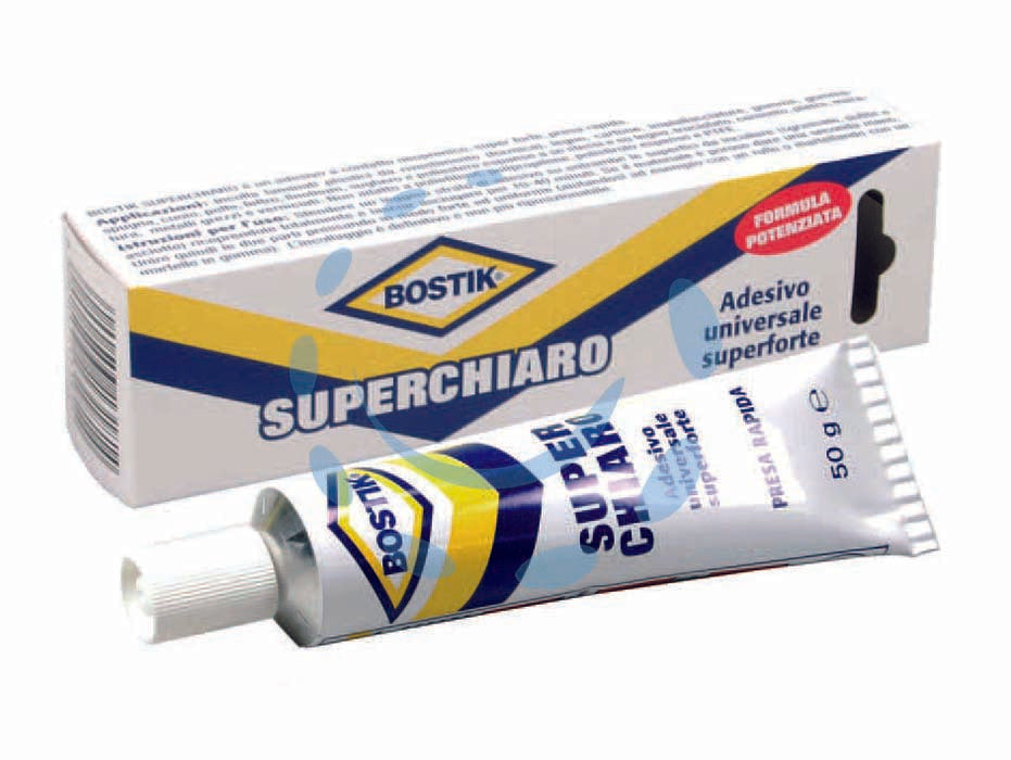 Bostik superchiaro - gr.50 in tubetto - adesivo universale a contatto superforte, rapido, facile da applicare, buona resistenza alla temperatura, non macchia e non r...