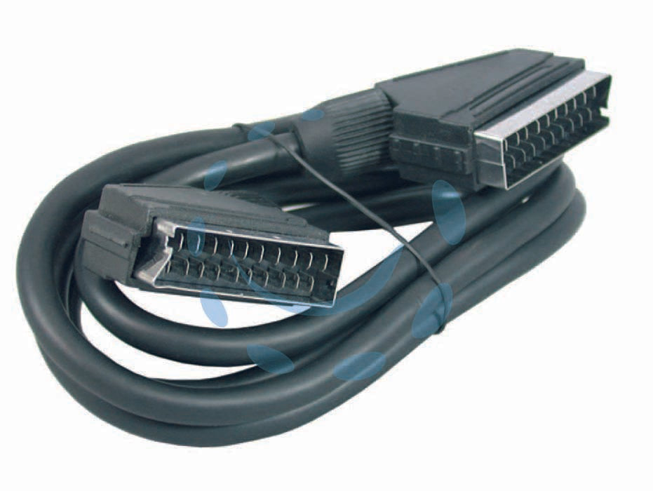 Prolunga scart/scart mt.1,5 - con 21 PIN colore nero, lunghezza cavo mt.1,5