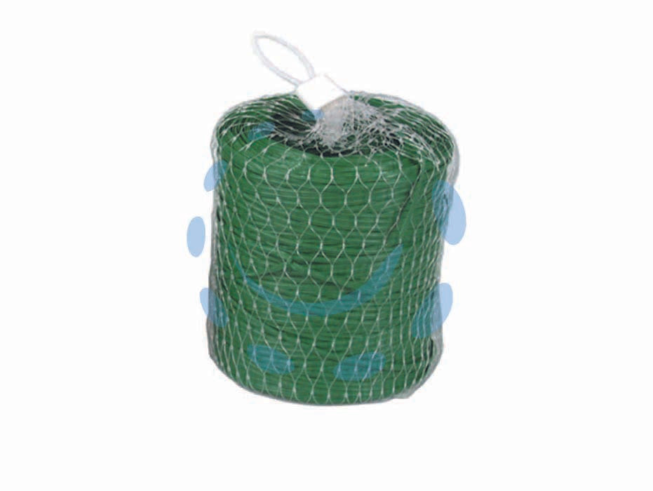 Piattina animata in rotolo pvc - conf. da mt.250 - filo metallico plastificato verde