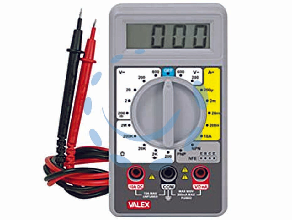 Tester digitale p3000 - misurazioni: tensione continua max 750v, tensione alternata max 1000v, corrente continua max 10A, resistenza (OHM) max 2000, ...