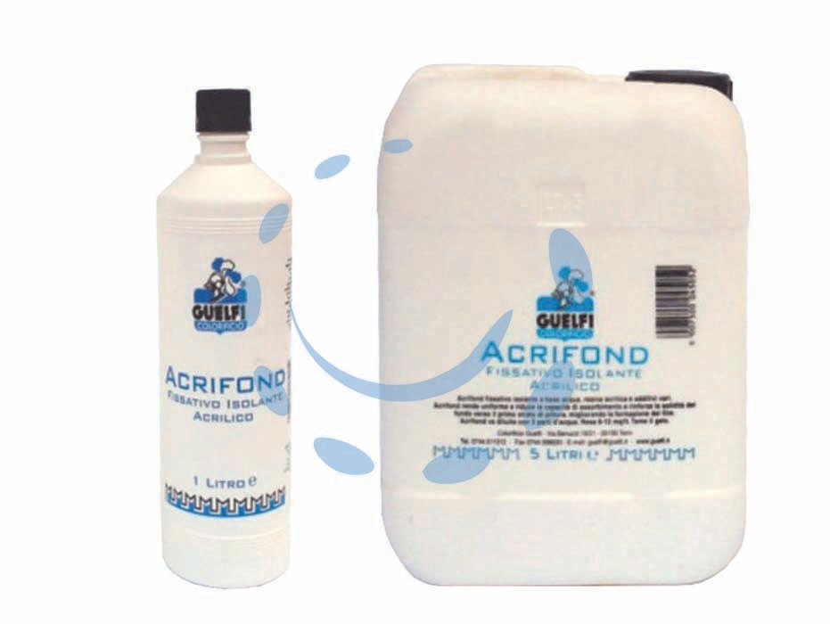 Fissativo acrilico isolante acrifond - lt.1 - a base d'acqua, resina acrilica e additivi vari, da usare come mano di fondo previa diluzione con acqua in rapporto 1 a 3, in...