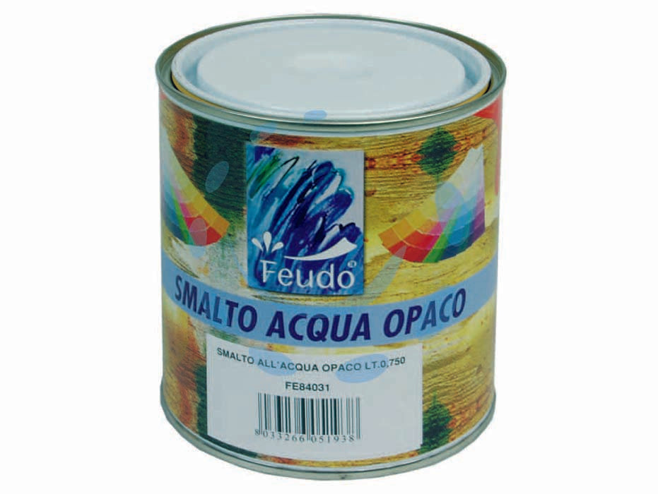 Smalto allacqua opaco in barattolo (wasser lack lux) - ml.750 bianco opaco - prodotto a base di resine acriliche con spiccate caratteristiche di adesione ai più svariati supporti quali grondaie, legno, ...