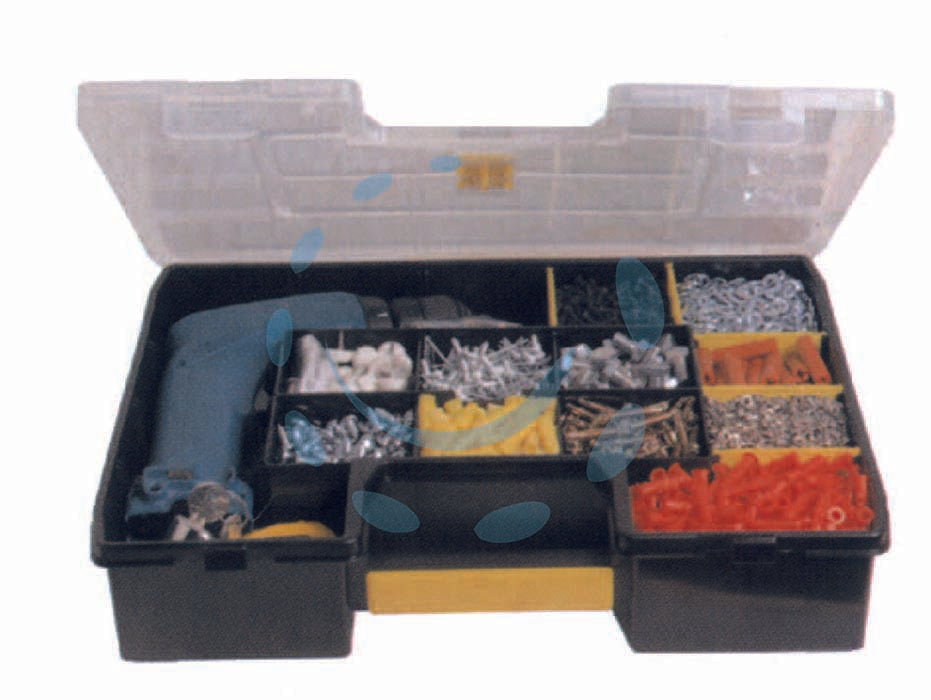 Cassetta portaminuteria organizer sort master - cm.43,1x33,3x8,8h. (1-94-745) - in polipropilene, con coperchio trasparente con scanalature ad incastro dei divisori centrali, nessun rischio di mischiare il...