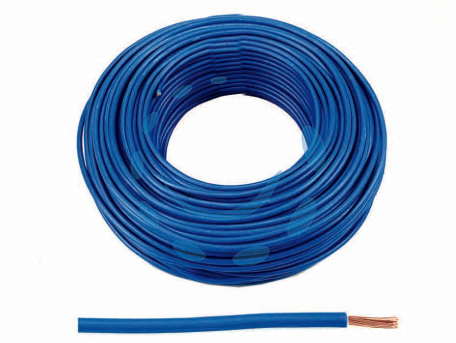 Cavo elettrico unipolare antifiamma blu fs17 - 1x mmq.1,5 colore blu - cavo elettrico unipolare flessibile tondo, antifiamma, FS17, conforme al Regolamento UE CPR 305/2011