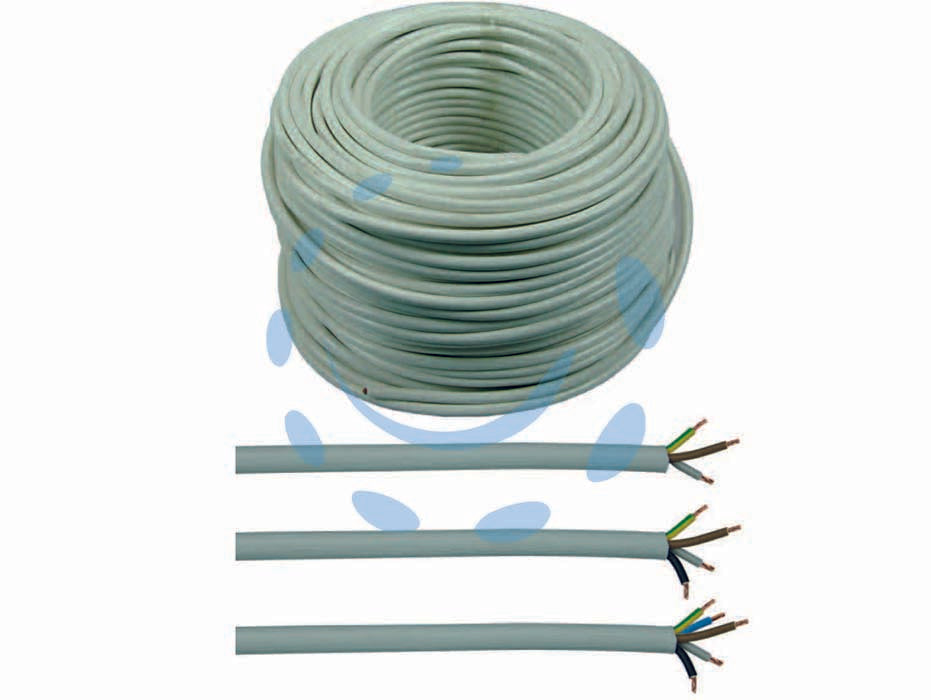 Cavo elettrico multipolare cpr - 3x mmq.1 colore grigio - cavo elettrico multipolare secondo CEI-UNEL 00722 con GV, CPR