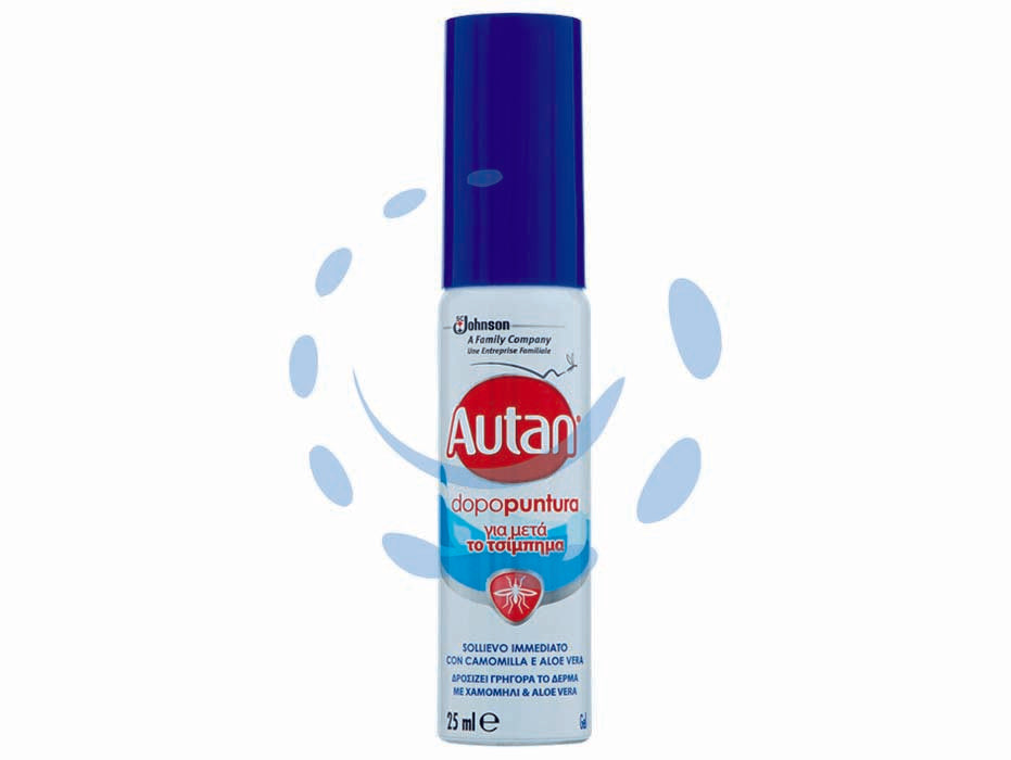 Autan dopopuntura gel - ml.25 - grazie alla sua formula con camomilla e aloe vera, da' un rapido e fresco solievo alla pelle dagli effetti delle punture di z...