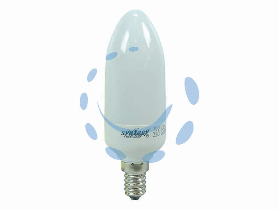 Lampada elettronica a oliva e14 - 7w - E14 -  2700°K calda - 230v lampada fluorescente compatta a forma di oliva