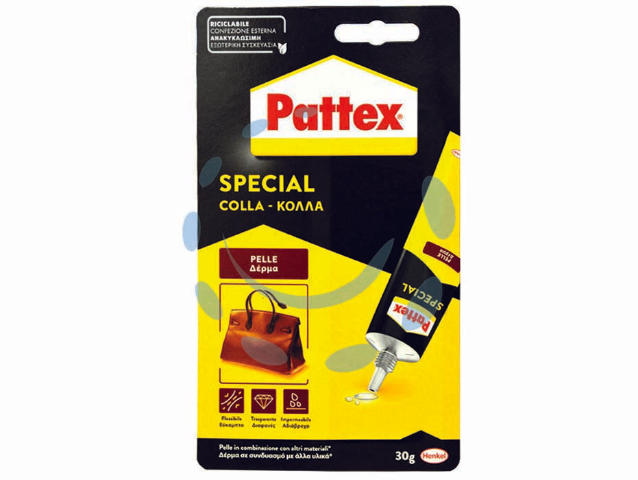 Pattex adesivo special pelle e cuoio - gr.30 - in blister, adesivo a contatto, per la riparazione di oggetti in pelle e cuoio: cinture, borse, scarpe, portafogli, giacche, ...