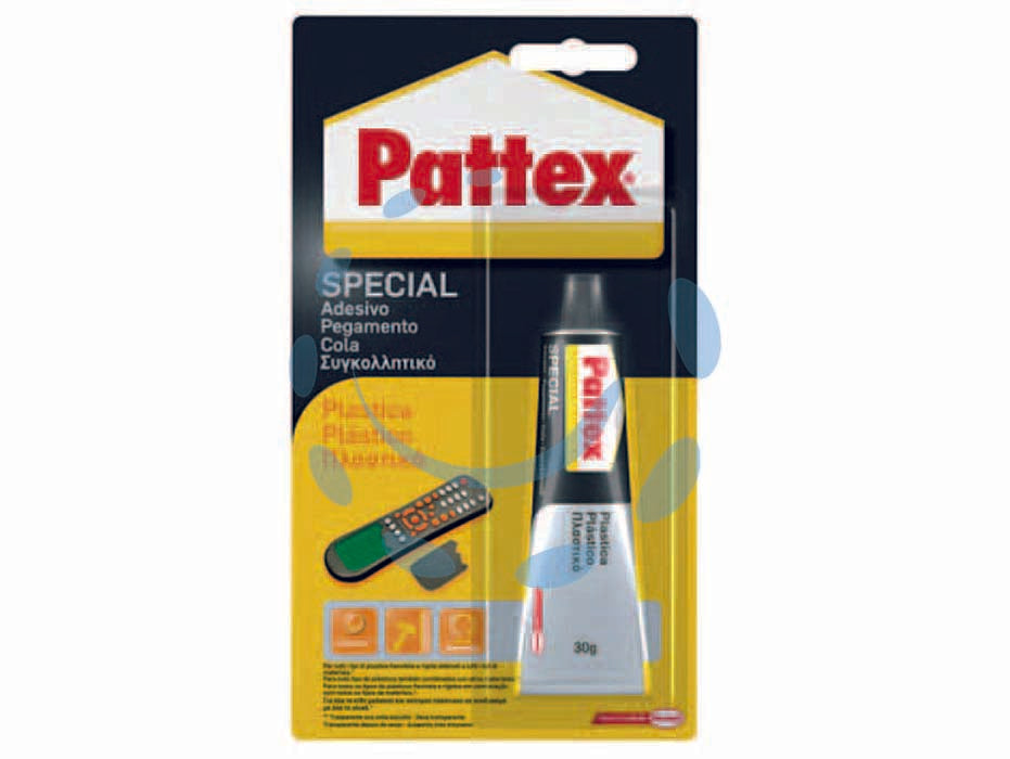 Pattex adesivo special plastica trasparente - gr.30 - in blister, adesivo a ideale per incollare materiali plastici, come PVC rigido e morbido, ABS, plexiglas, policarbonato, otti...