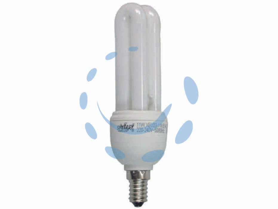 Lampada elettronica 2 tubi e14 - 11w - E14 -  2700°K calda - 230v