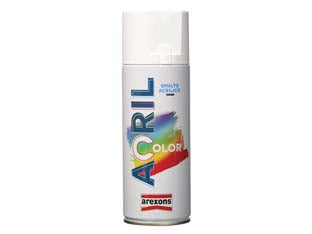 Acrilcolor smalto acrilico spray - ml.400 - bianco lucido RAL 9010 (3931) - in bomboletta spray, applicazione: adatto per tutte le superfici, interni/esterni, base acrilica, contiene resina acrilica ch...