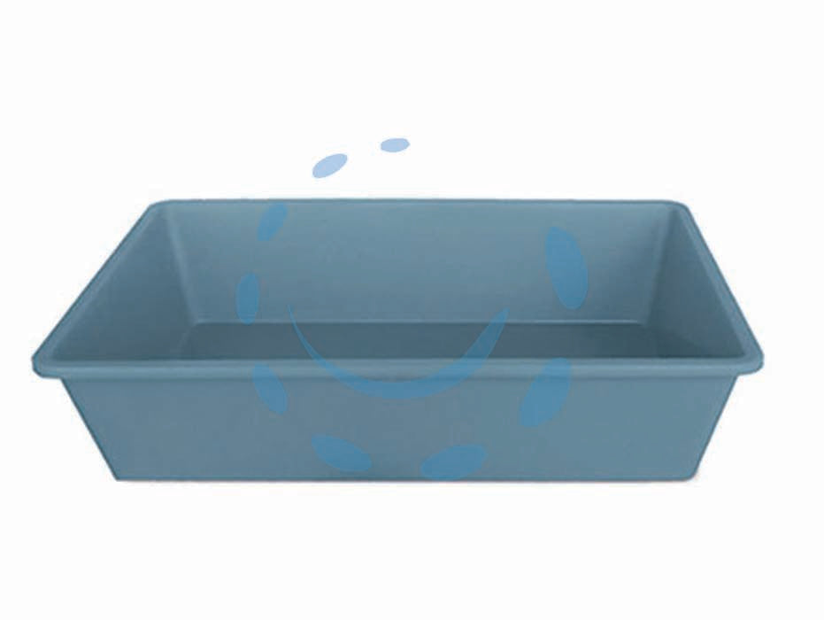 Toeletta/lettiera igienica aperta tray per gatti - TRAY 1, cm.40x38x10h. - pratica e maneggievole, in plastica, colore blu acciaio