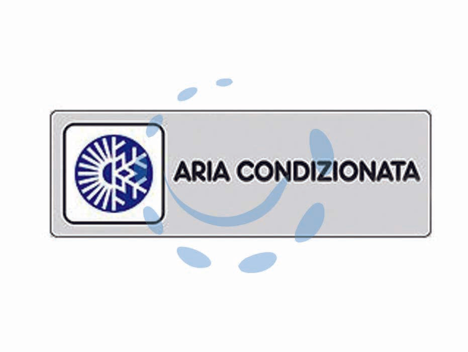 Targhetta adesiva aria condizionata - cm.15x5h. - in PVC