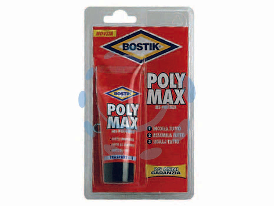 Polymax original express trasparente - gr.115 - in blister, colore trasparente, è un mastice sigillante universale a base di MS-POLIMER che incolla, assembla e sigilla quasi...