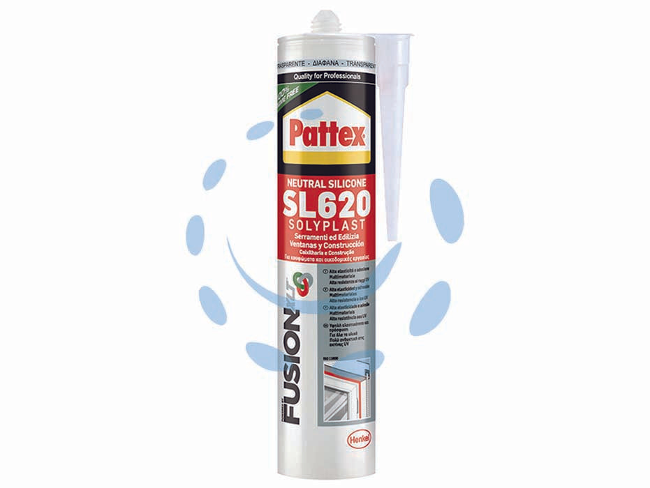 Pattex silicone sl 620 neutro colorato - ml.300 bianco RAL 9016 - in cartuccia, adesivo sigillante siliconico neutro. ideale per sigillature in edilizia, lattonerie, serramentistica, pareti d...