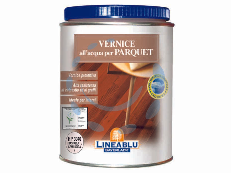 Vernice allacqua per parquet - HP 3040 trasparente semilucida ml.750 - dove si applica: particolarmente indicato per parquet, scale in legno e manufatti in legno per interni, come si applica: penn...