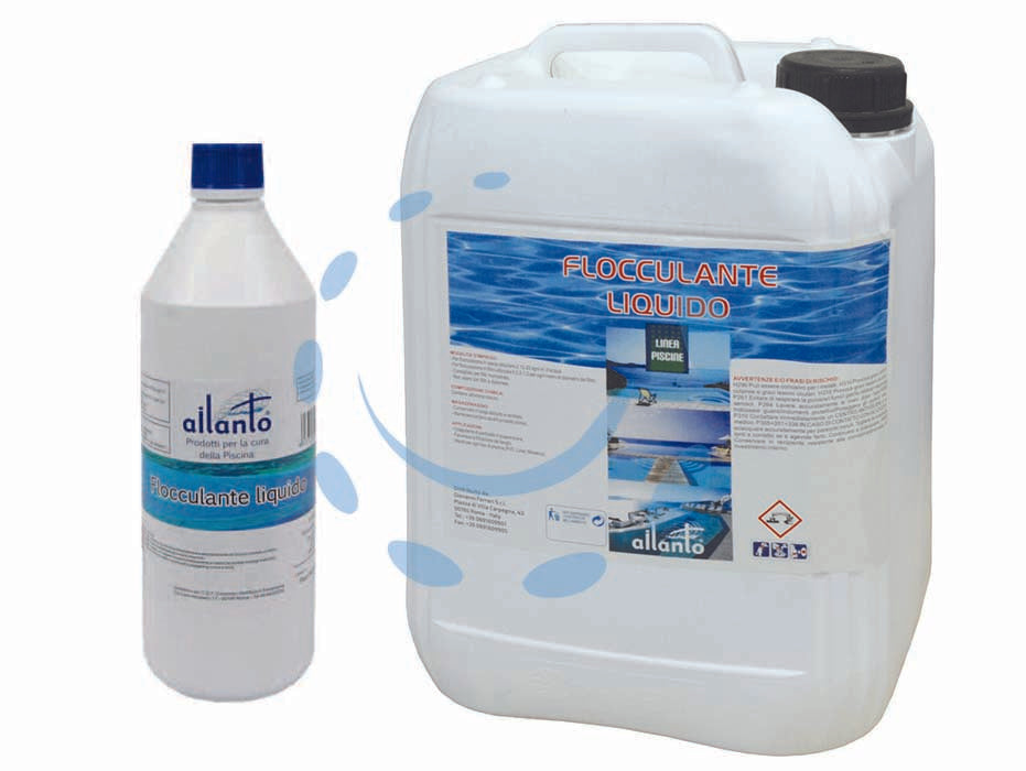 Flocculante liquido - lt.1 in flacone - utilizzato per eliminare o per prevenire la formazione di microscopiche sospensioni che procurano intorbidamenti nell'acqua. ...