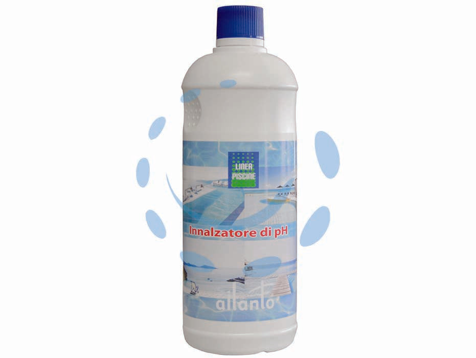 Correttore ph piu liquido - lt.1 in flacone - innalza il valore del PH dell’acqua con effetto tampone, dosaggio: mediamente gr.200, 300 per 100 mc. d'acqua per innalzare d...