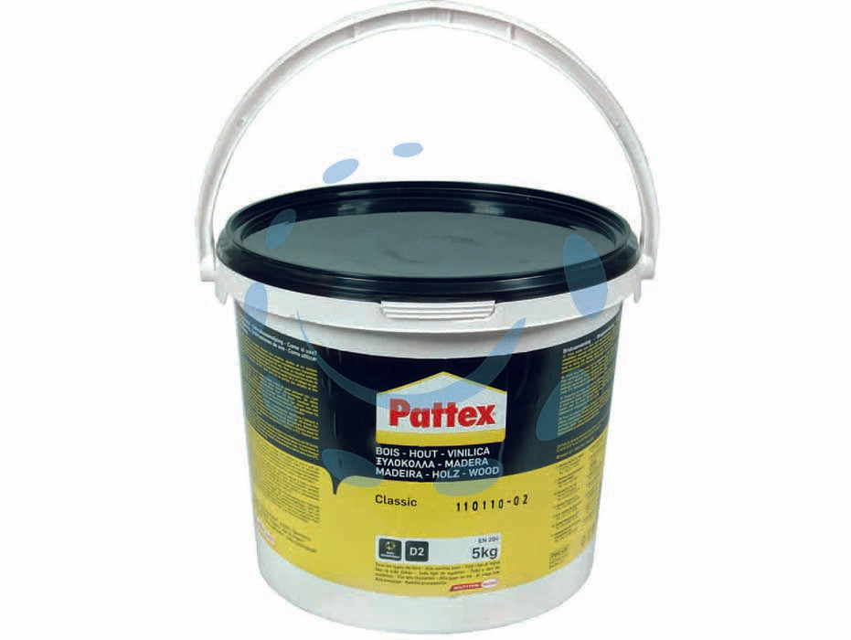 Pattex colla vinilica classic universale kg.5 - Kg.5 - in flacone, adesivo acetovinilco ideale per riparazioni e assemblaggi di legno e derivati, in forma di listelli, pannelli, se...