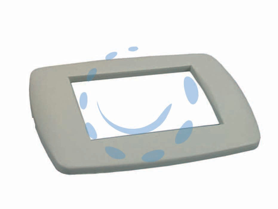 Placca 3 posti millennium avorio - 3 posti - mm.123x84h. (7843.T.A) - finitura in tecnopolimeri, per scatole rettangolari standard, per supporti serie ONDA, AQUA, ARC, fissaggio a scatto, colore ...