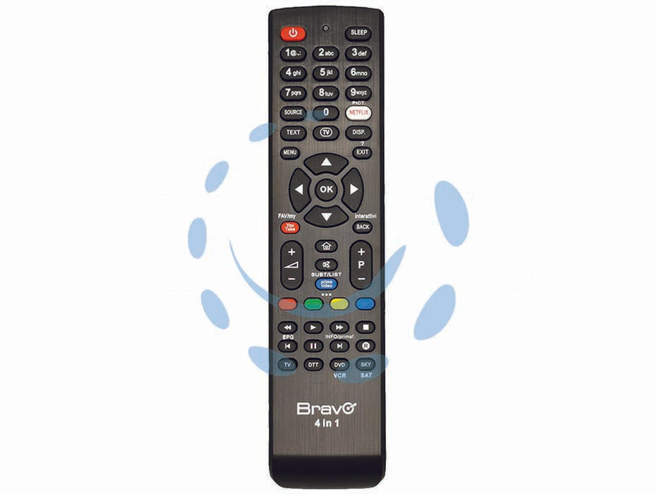 Telecomando universale per 4 apparecchi - Telecomando universale a 4 banchi di memoria. comanda contemporaneamente 4 apparecchi differenti (TV-DTT/SAT-DVD/VCR-SKY), ba...