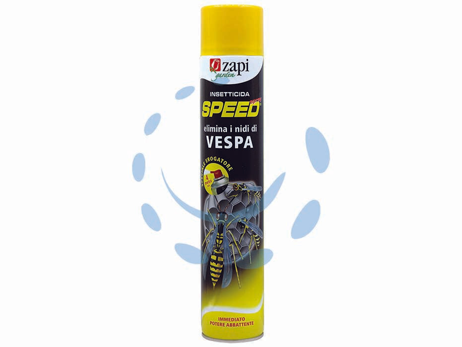 Insetticida speed spray per vespe e nidi di vespe - ml.750 - spray, Composizione: Cipermetrina 0,21%, Tetrametrina 0,16%, Piperonil butossido 1,06%, raggiunge la distanza mt.4